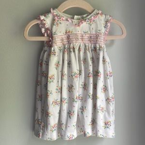 Kissy kissy smocked dress size 3-6 months